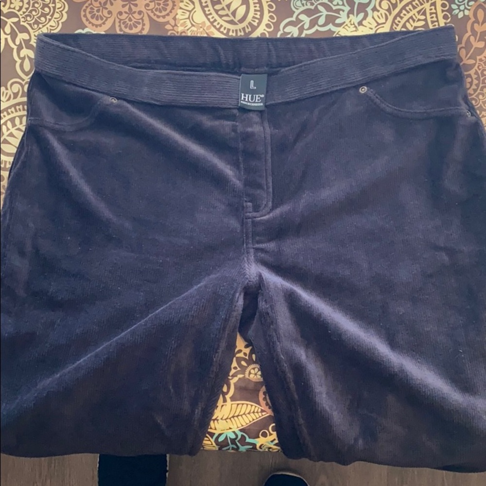 Black Corduroy Hue Leggings